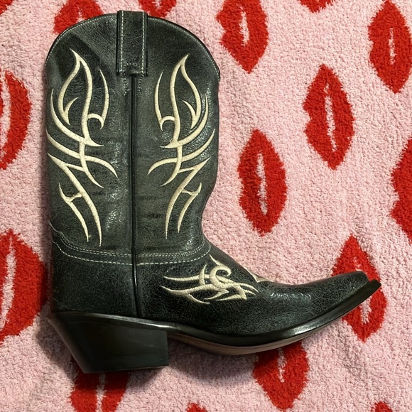 Justin NWOT..Charcoal Grey/white ! Leather boots Women’s size 7. Never worn new! - Picture 2 of 9